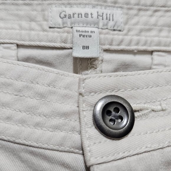 Garnet Hill Womens Organic Cotton & Lycra Pants Size 10B Beige - Picture 3 of 9